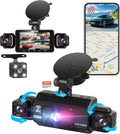 4 Channel Dash Cam 360° View 5G Wifi & APP Control,  2K Front and Rear Inside, Left Right Dash Camera for Cars Free 64GB TF Card, G-Sensor, Night Vision, 24H Parking Mode