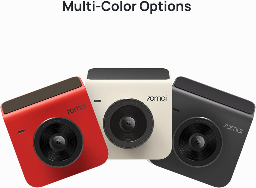 Dash Cam A400, Gray, Front and Rear 2K QHD, 2" LCD, Built in Wifi, Parking Monitor, 145° Wide-Angle FOV, WDR Night Vision, Ios/Android Mobile App