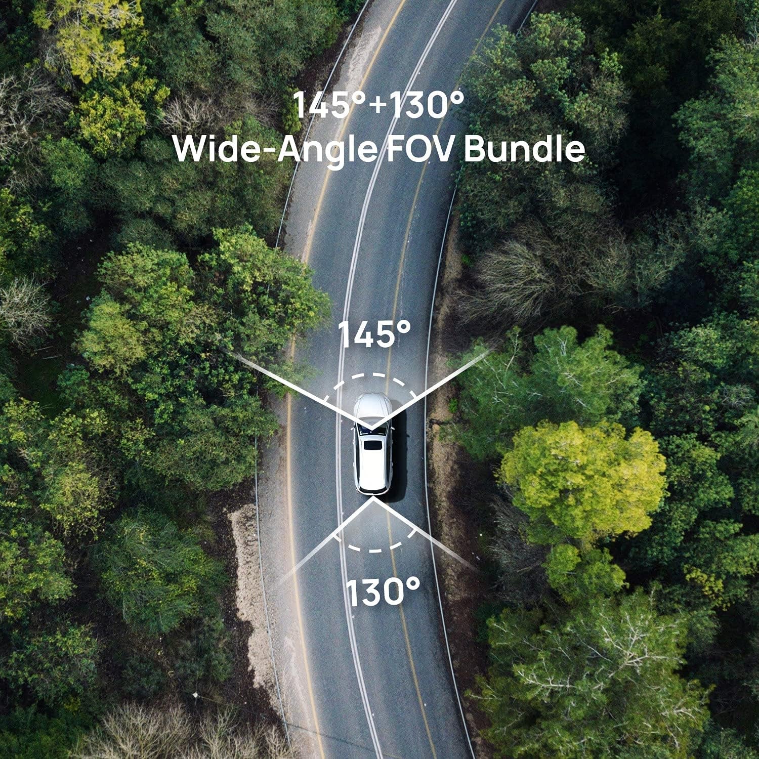 Dash Cam A400, Ivory, Front and Rear 2K QHD, 2" LCD, Built in Wifi, Parking Monitor, 145° Wide-Angle FOV, WDR Night Vision, Ios/Android Mobile App