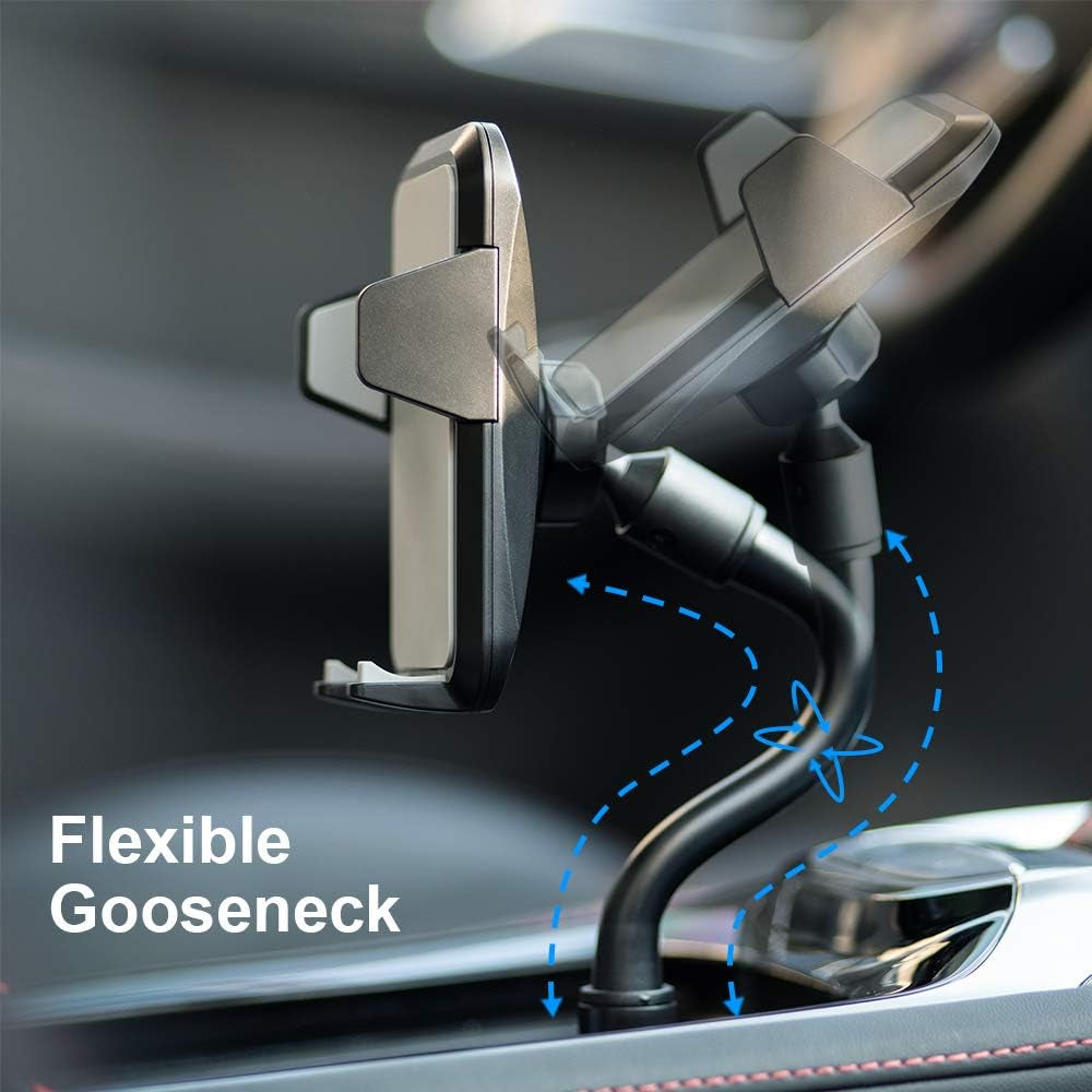 Car Phone Holder, Universal 360 Rotatable Cup Holder for Iphone, Samsung, LG, Compatible with 4.7-6.4 Inch Screens