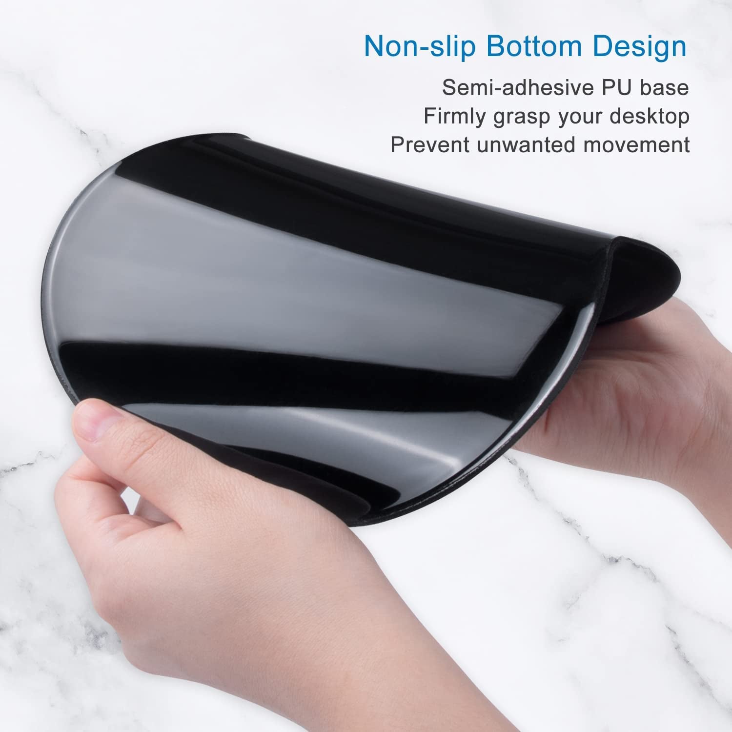 Mouse Pad, Mouse Pad Wrist Support Mousepad with Wrist Rest, Mouse Pads for Wireless Mouse Ergonomic Cute Desk Decor Desk Accessories for Women, Non-Slip PU Base, Aesthetic Boho